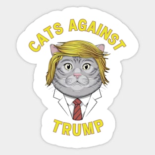 Cats Against Trump, Funny Cat Sticker